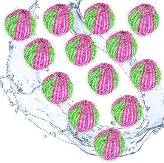 Pet Hair Remover for Laundry, 12Pcs Reusable Pet Hair Remover for Washing Machine, Soft Lint Remover Catcher for Laundry, Bedding, Clothes