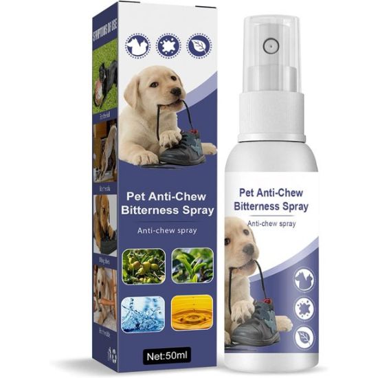 No Chew Spray for Dogs, Bitter Apple Spray for Dogs To Stop Chewing - All Natural & Non Toxic - Dog Deterrent Spray