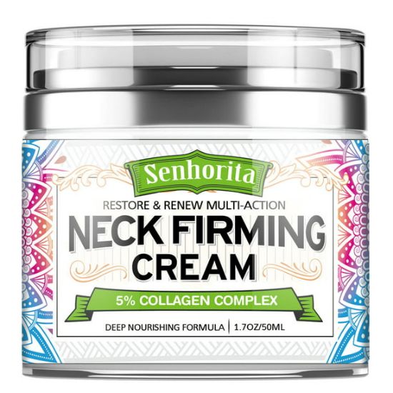 Picture of Senhorita Neck Firming Cream, Anti Aging Wrinkle Firming Moisturizer for Double Chin Reducer & Décolleté Neck, 1.7 fl oz