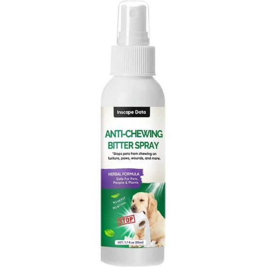 Picture of Bitter Apple Spray for Dogs to Stop Chewing, Prevents Dogs from Biting and Staying Away from Restricted Areas, Indoor and Outdoor Use - Dog Deterrent Spray